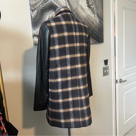 👀Faux Leather Sleeve Coat - Picture 6 of 7